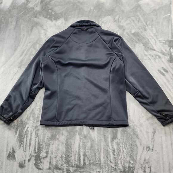 Columbia Jacket Womens L Gray Interchange Softshell Full Zip Faux Fur Collar - Picture 4 of 13